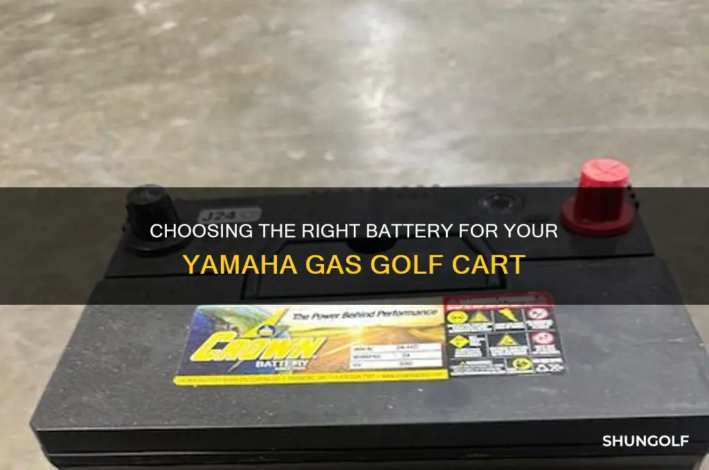 how to determine battery for yamaha gas golf cart