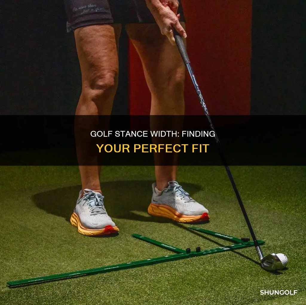 how to determine golf stance width