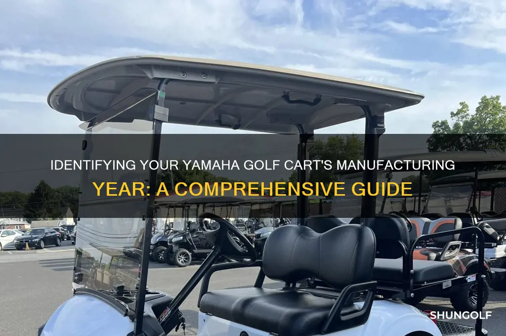 how to determine manufacture year yamaha golf cart