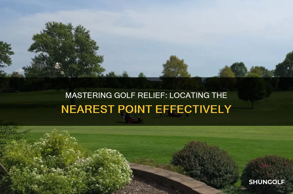 how to determine nearest point of relief in golf