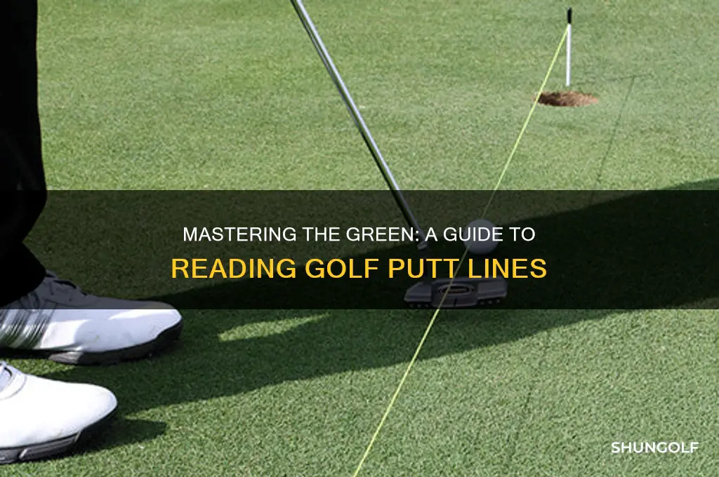 how to determine the line of a golf putt
