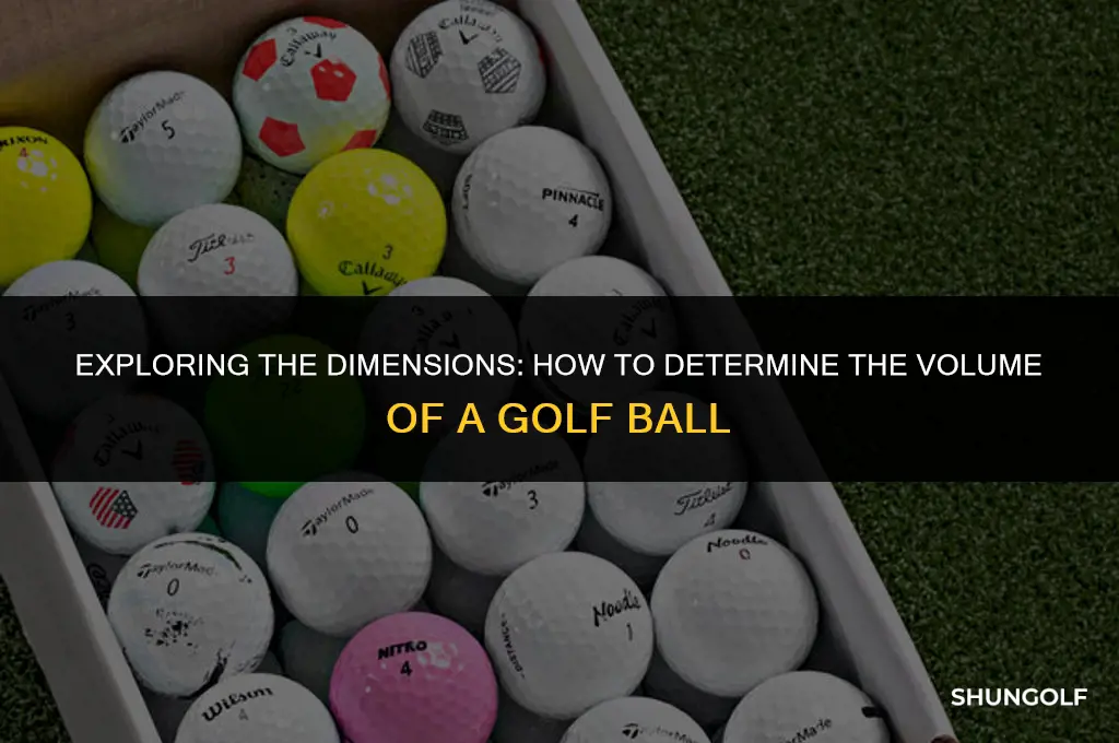 how to determine the volume of a golf ball