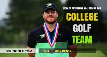 Mastering College Golf: Calculating Your Team's W-L Record