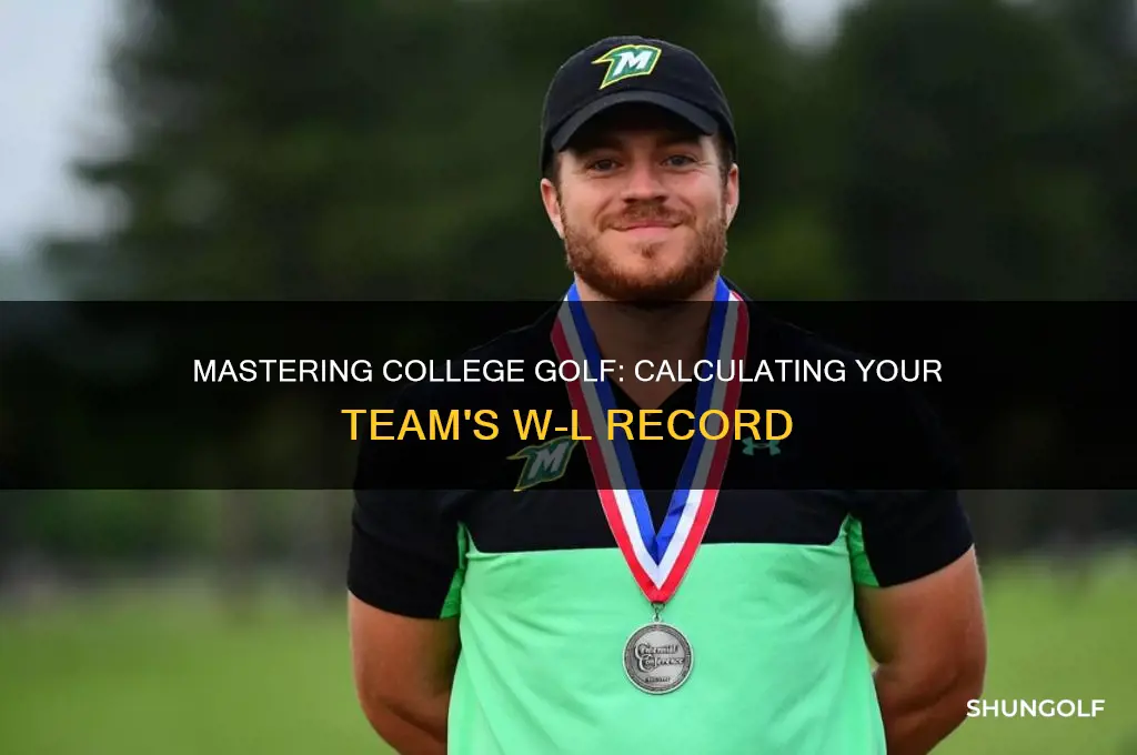 how to determine w-l record for college golf team