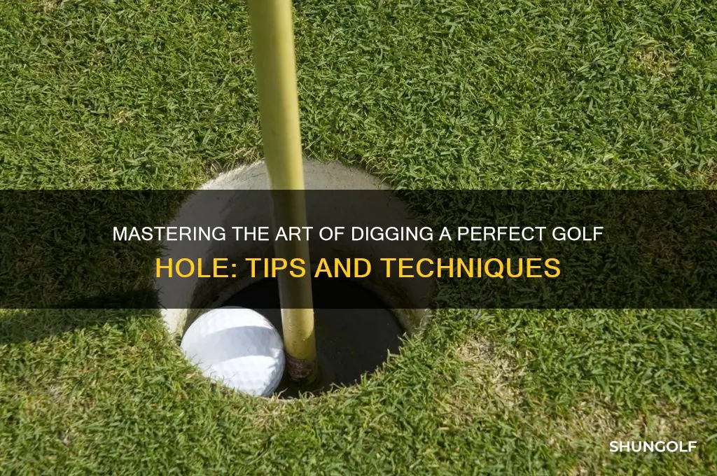 how to dig a golf hole
