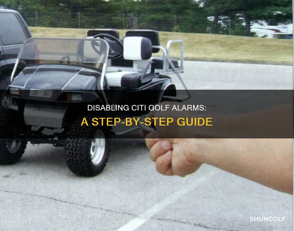 how to disable citi golf alarm