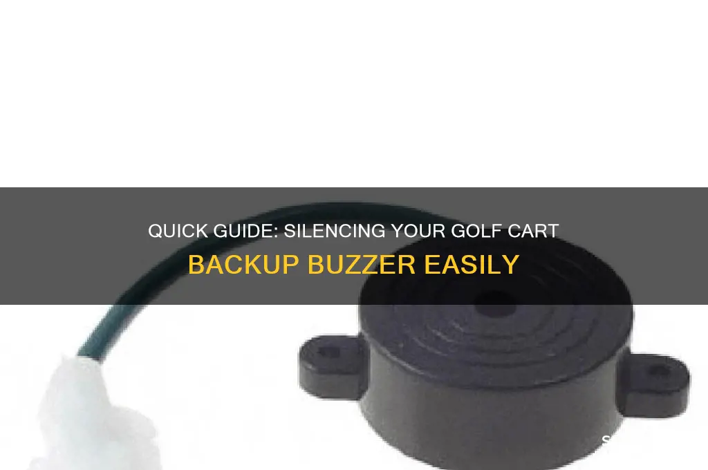 how to disconnect golf cart backup buzzer