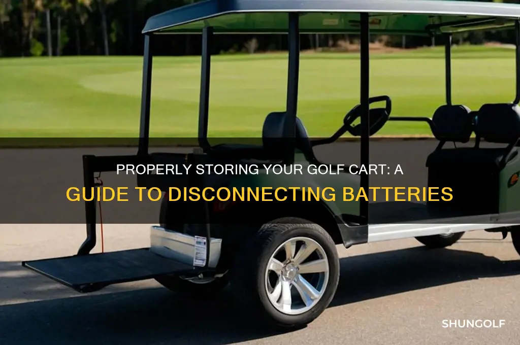 how to disconnect golf cart batteries for storage