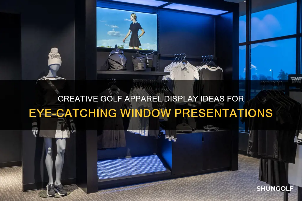 how to display golf clothes in a display window