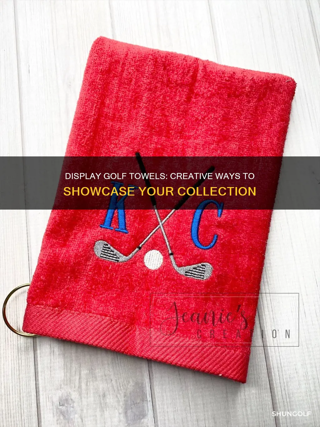 how to display golf towels