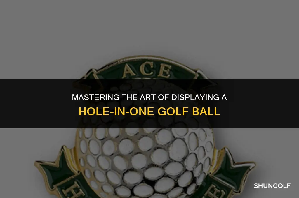 how to display hole in one golf ball