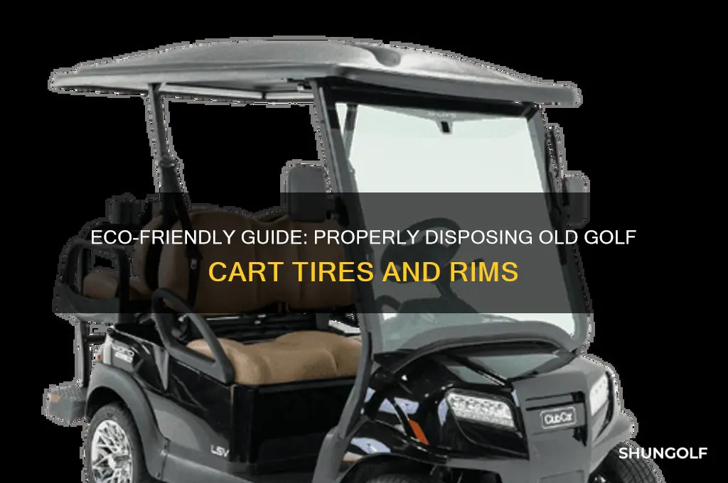 how to dispose of old golf tire and rim