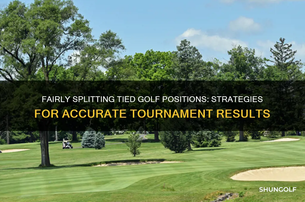 how to divide up tied positions in golf
