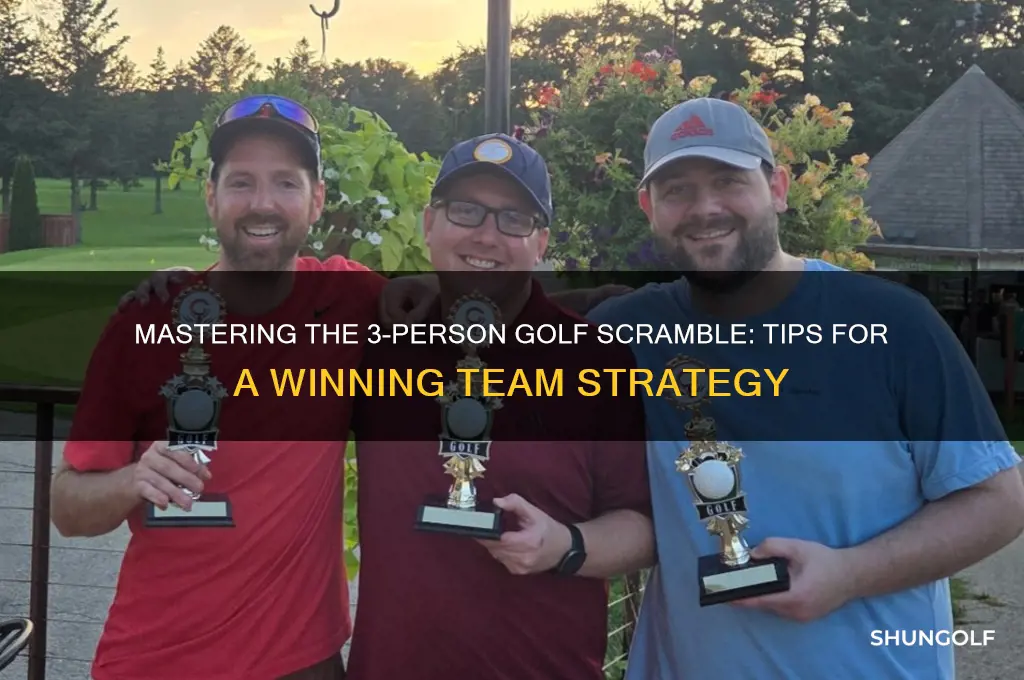 how to do a golf scamble with thre