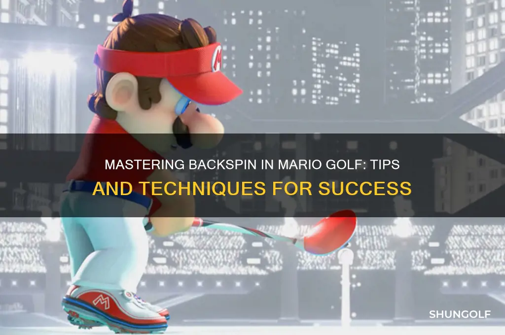 how to do backspin in mario golf