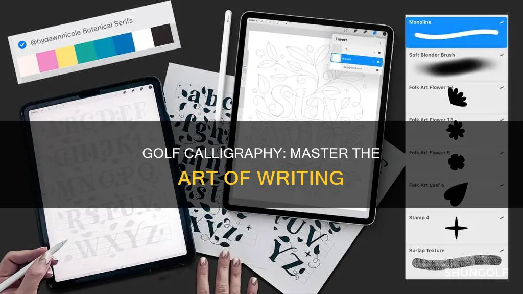 how to do golf calligraphy