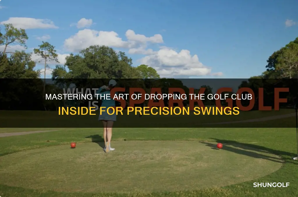 how to drop the golf club inside