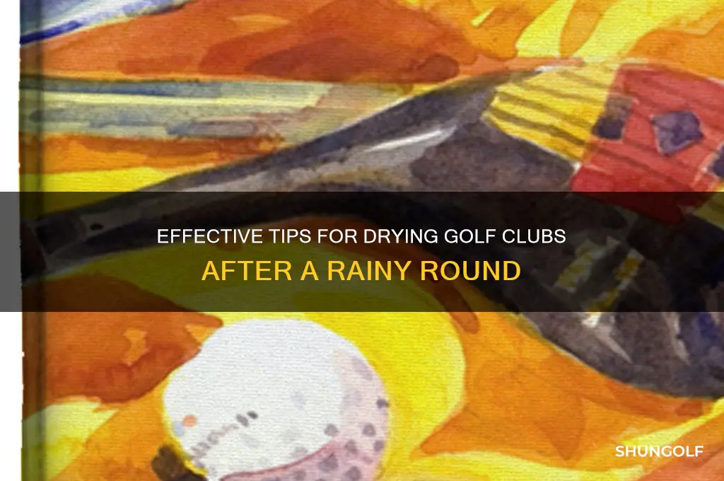 how to dry golf clubs