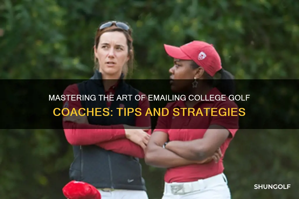how to email a college golf coach