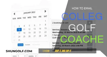 Email Tips for Golfers: Impress College Coaches