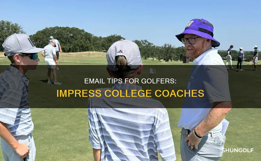 how to email college golf coaches
