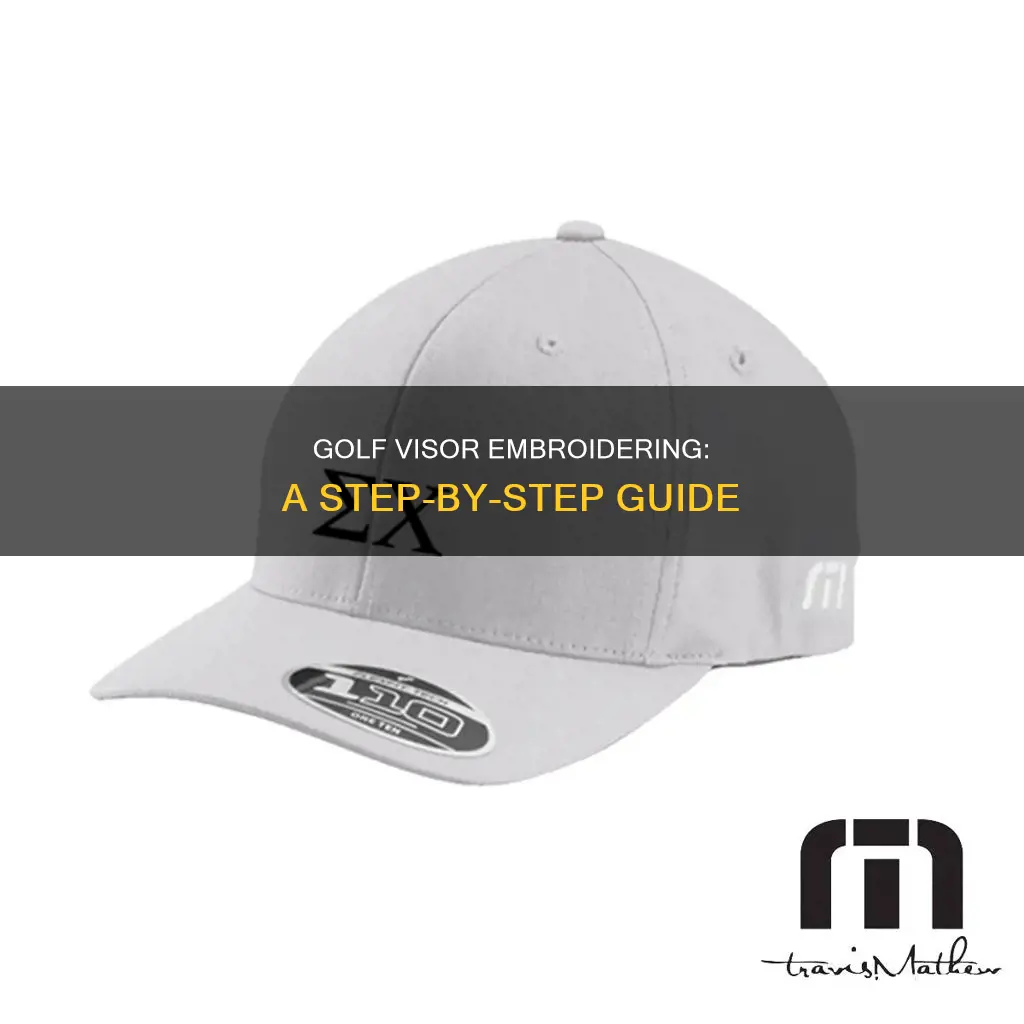 how to embroider a golf visor
