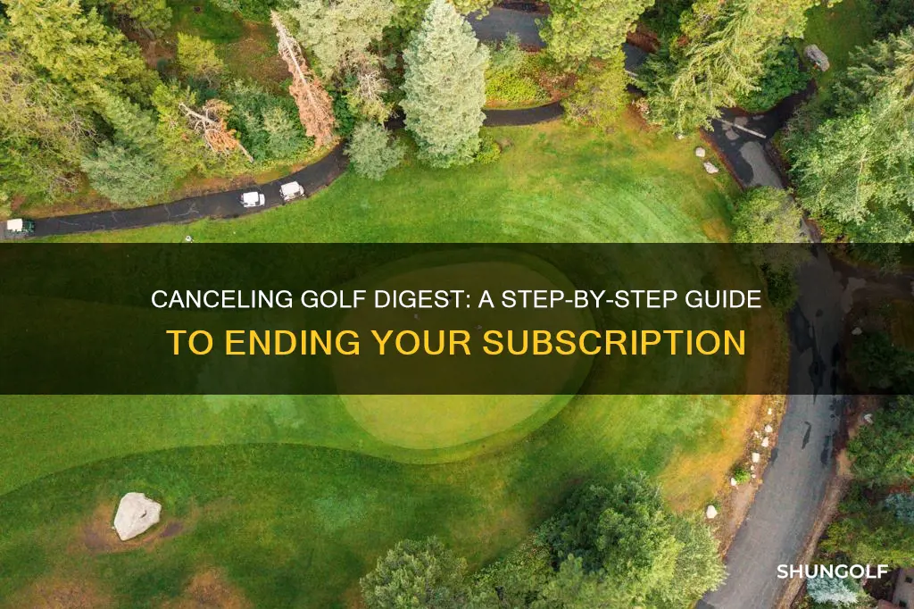 how to end golf digest subscription