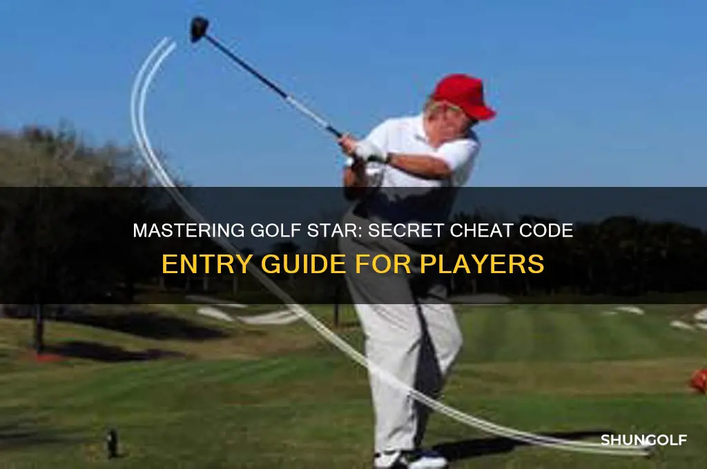 how to enter cheat codes on golf star