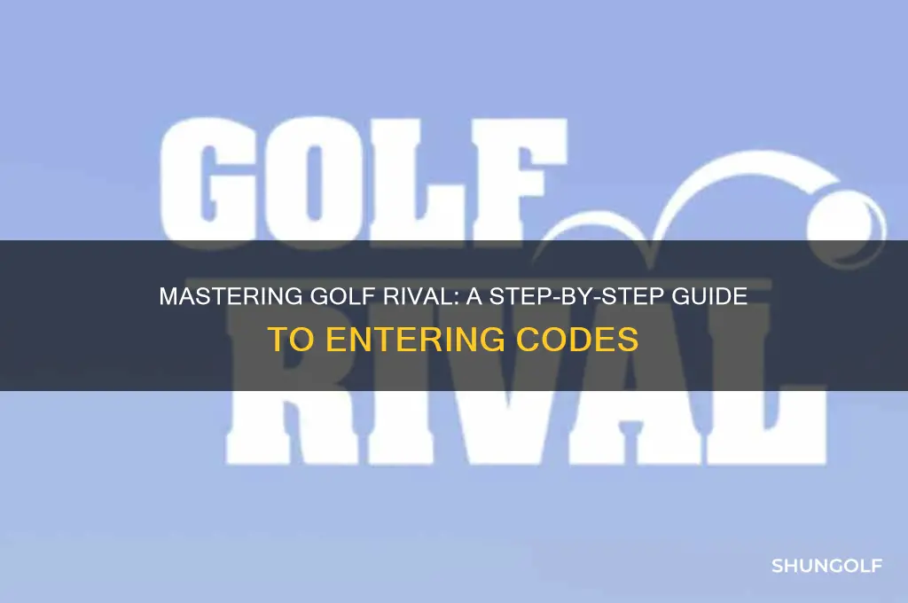 how to enter codes in golf rival