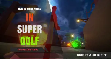 Mastering Super Golf: A Step-by-Step Guide to Entering Codes
