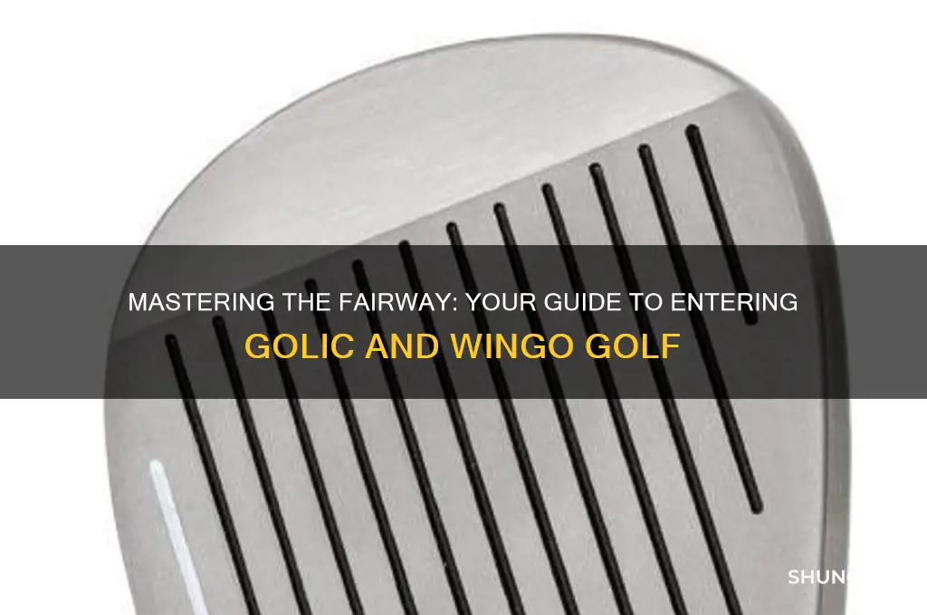 how to enter golic and wingo golf