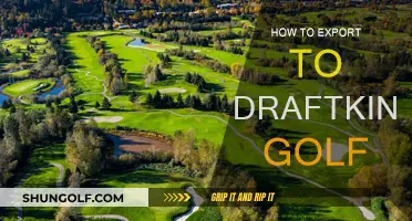 Golf: Exporting to DraftKings Made Easy