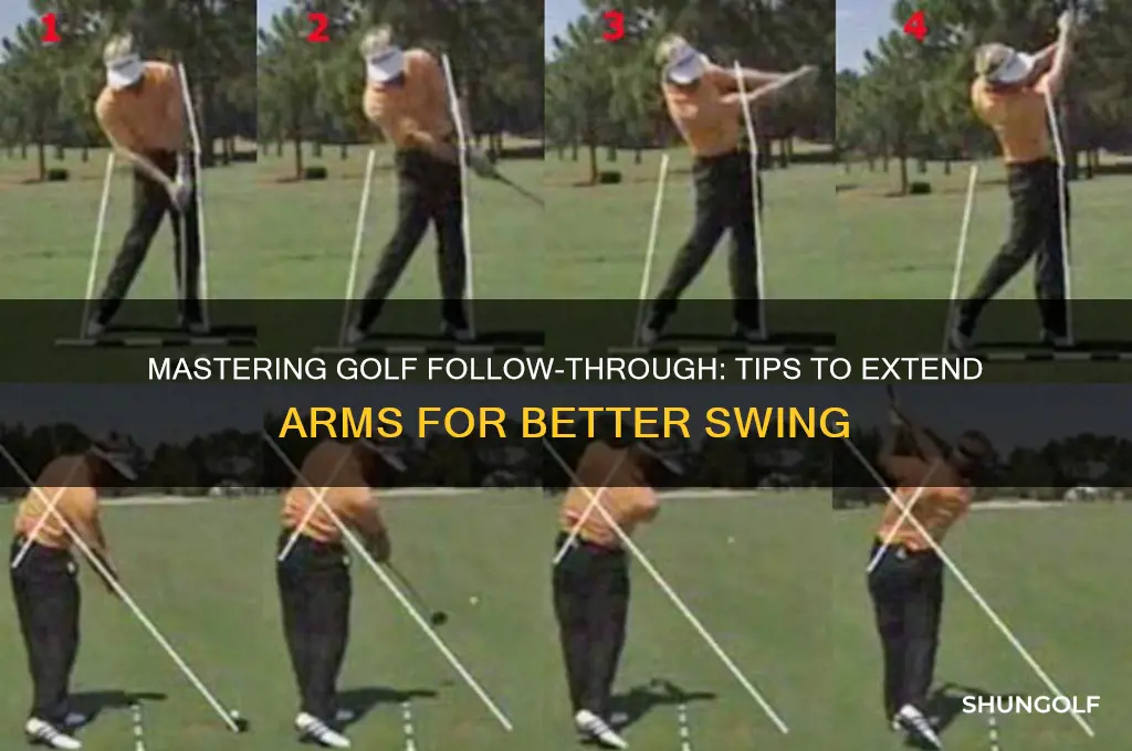 how to extend arms in follow through golf