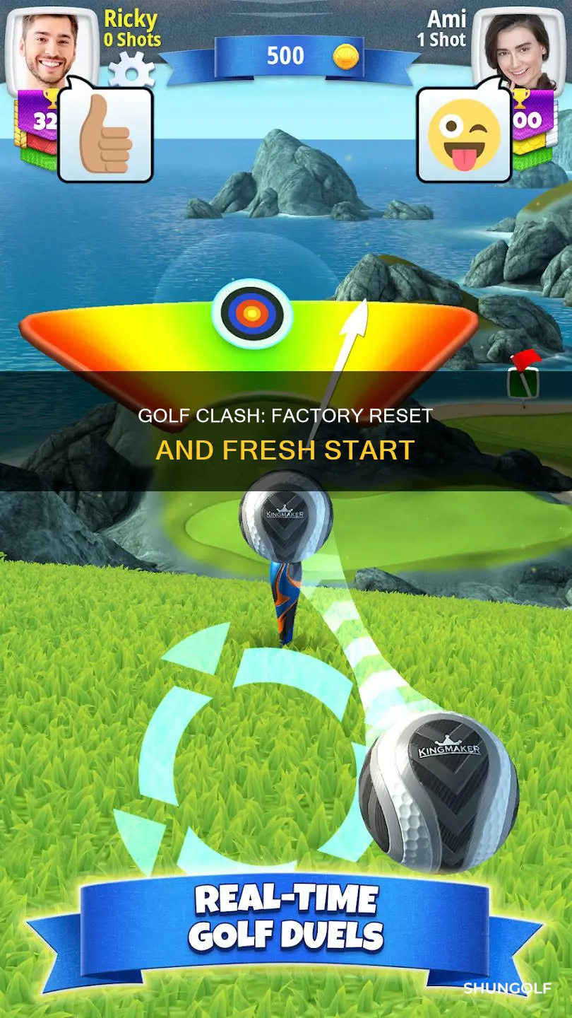 how to factory reset golf clash