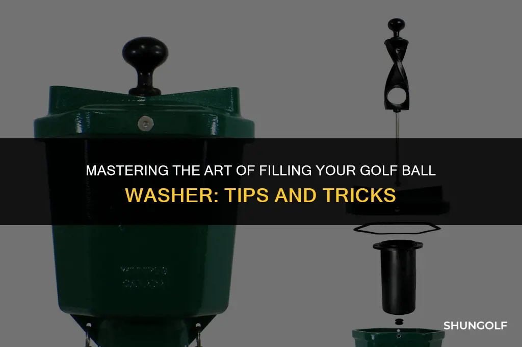 how to fill a golf ball washer