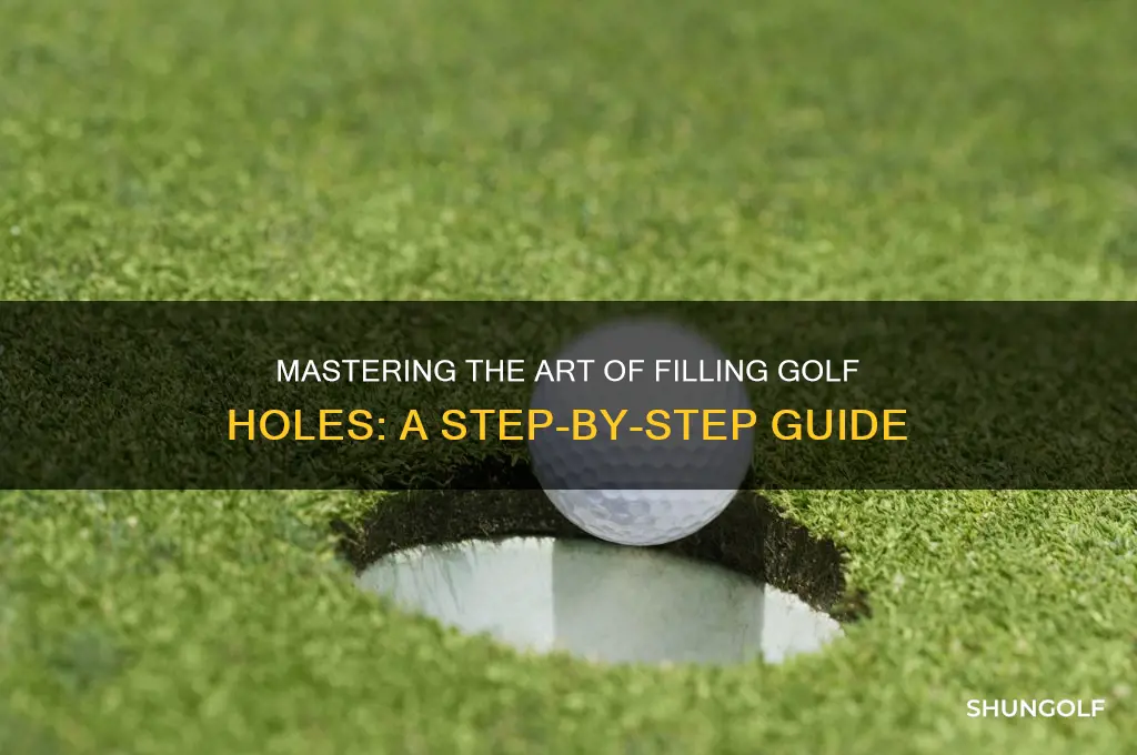 how to fill a golf hole