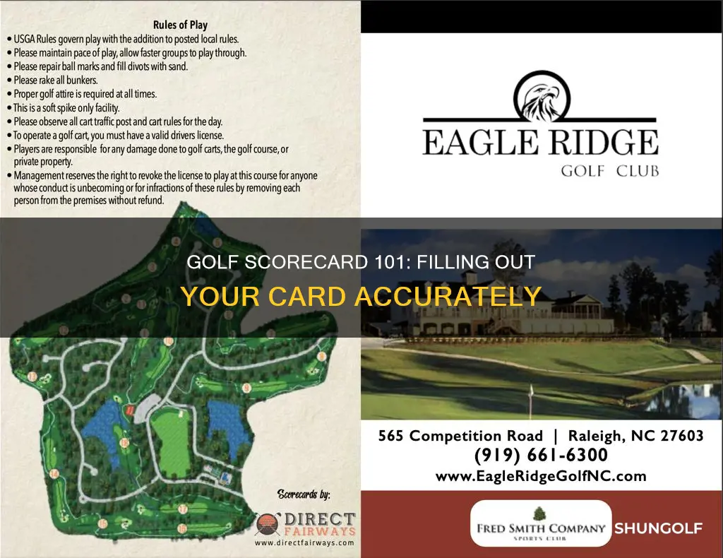 how to fill a golf scorecard