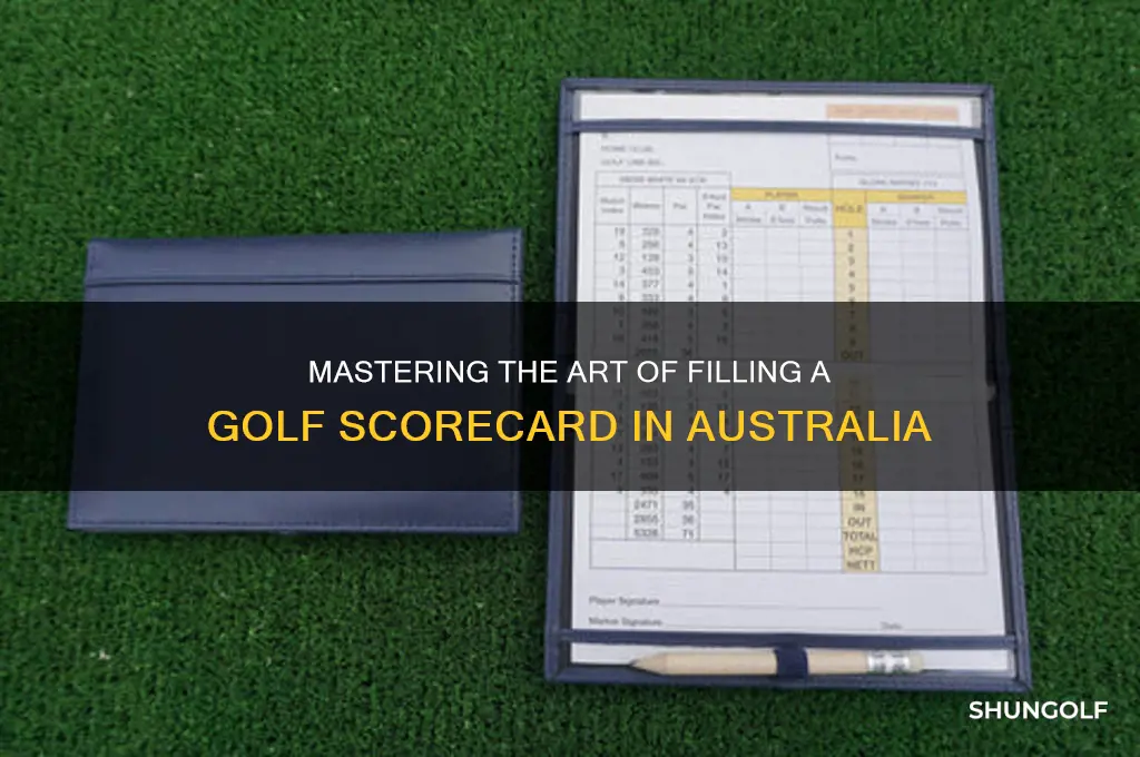 how to fill in a golf scorecard australia