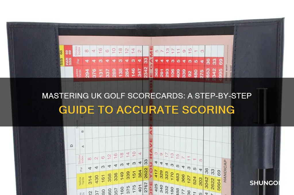 how to fill in a golf scorecard uk