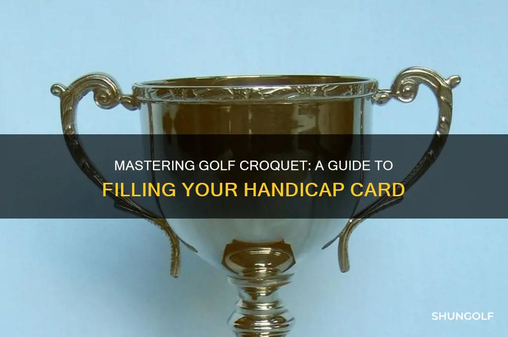 how to fill in golf croquet handicap card