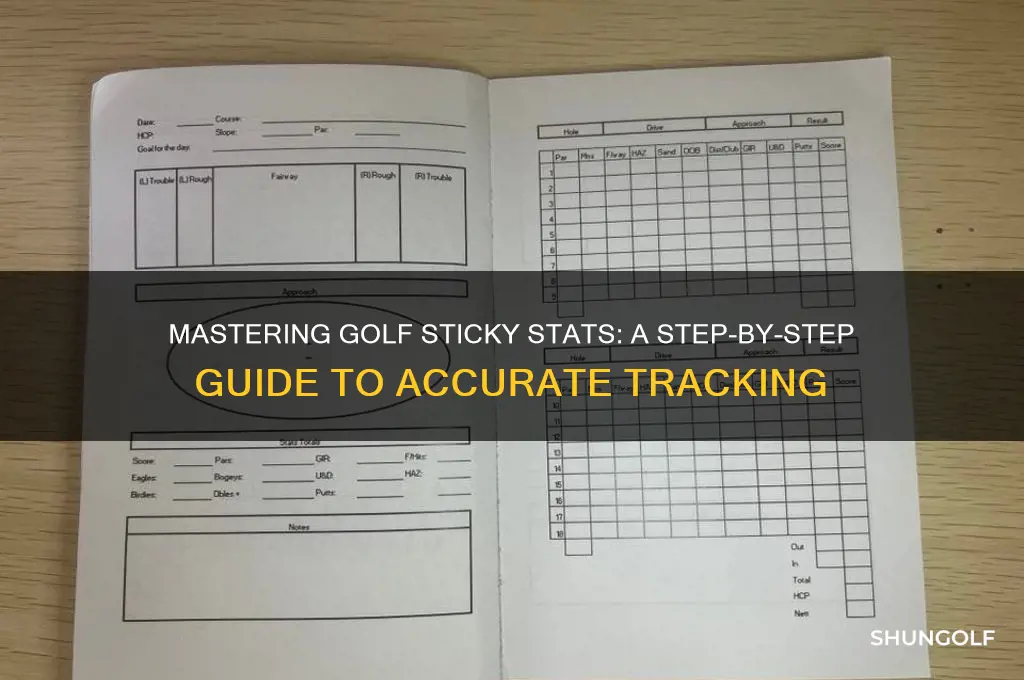 how to fill out golf sticky stats