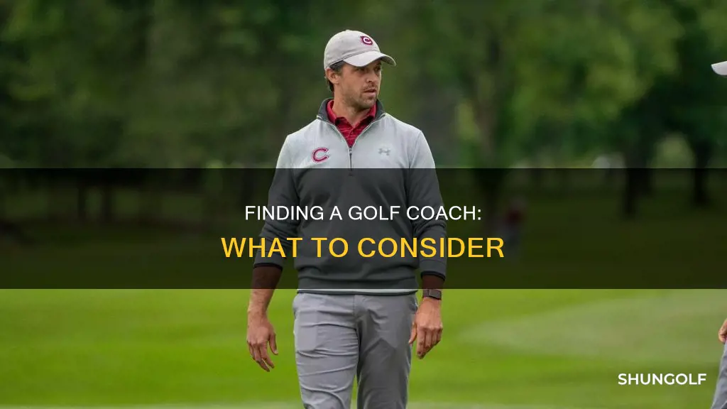 how to find a golf coach