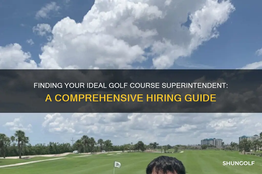 how to find a golf course superintendent