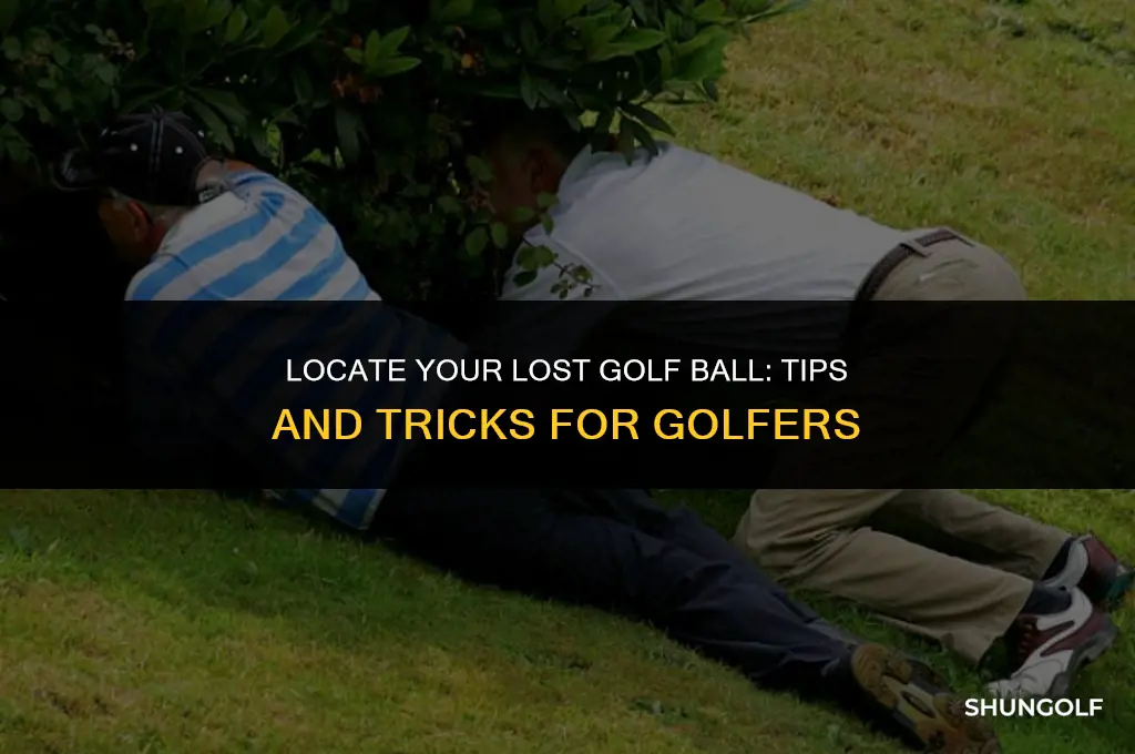 how to find a lost golf ball