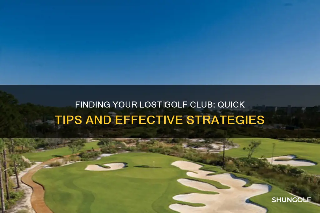 how to find a lost golf club