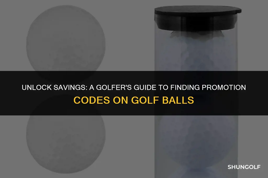 how to find a promotion code on golf balls