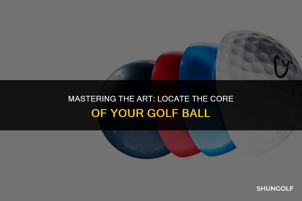 how to find center of golf ball