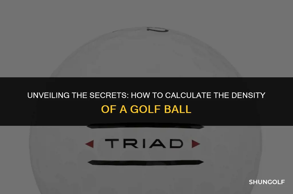 how to find density of a golf ball