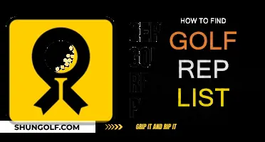 Golf Rep List: Finding Your Contacts