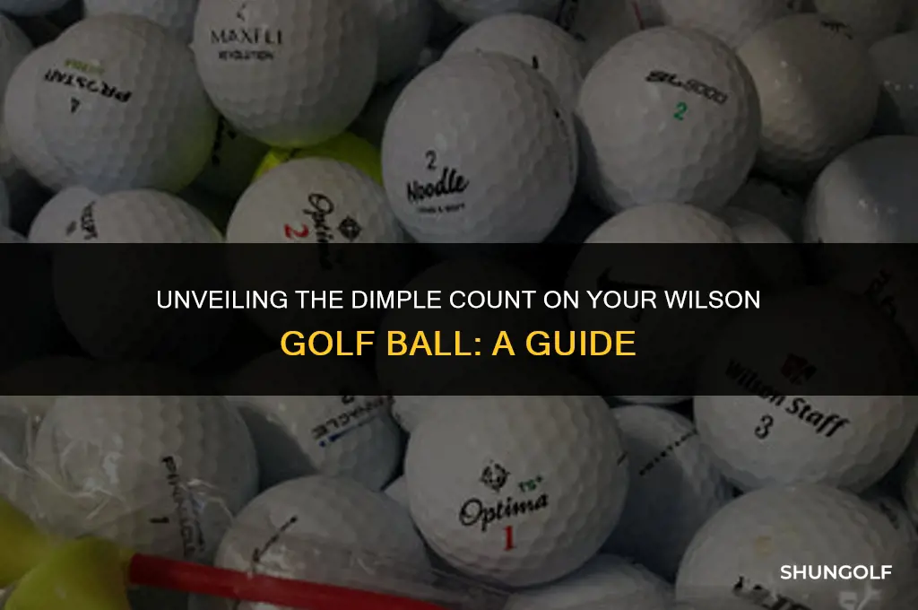 how to find number of dimples on wilson golf ball